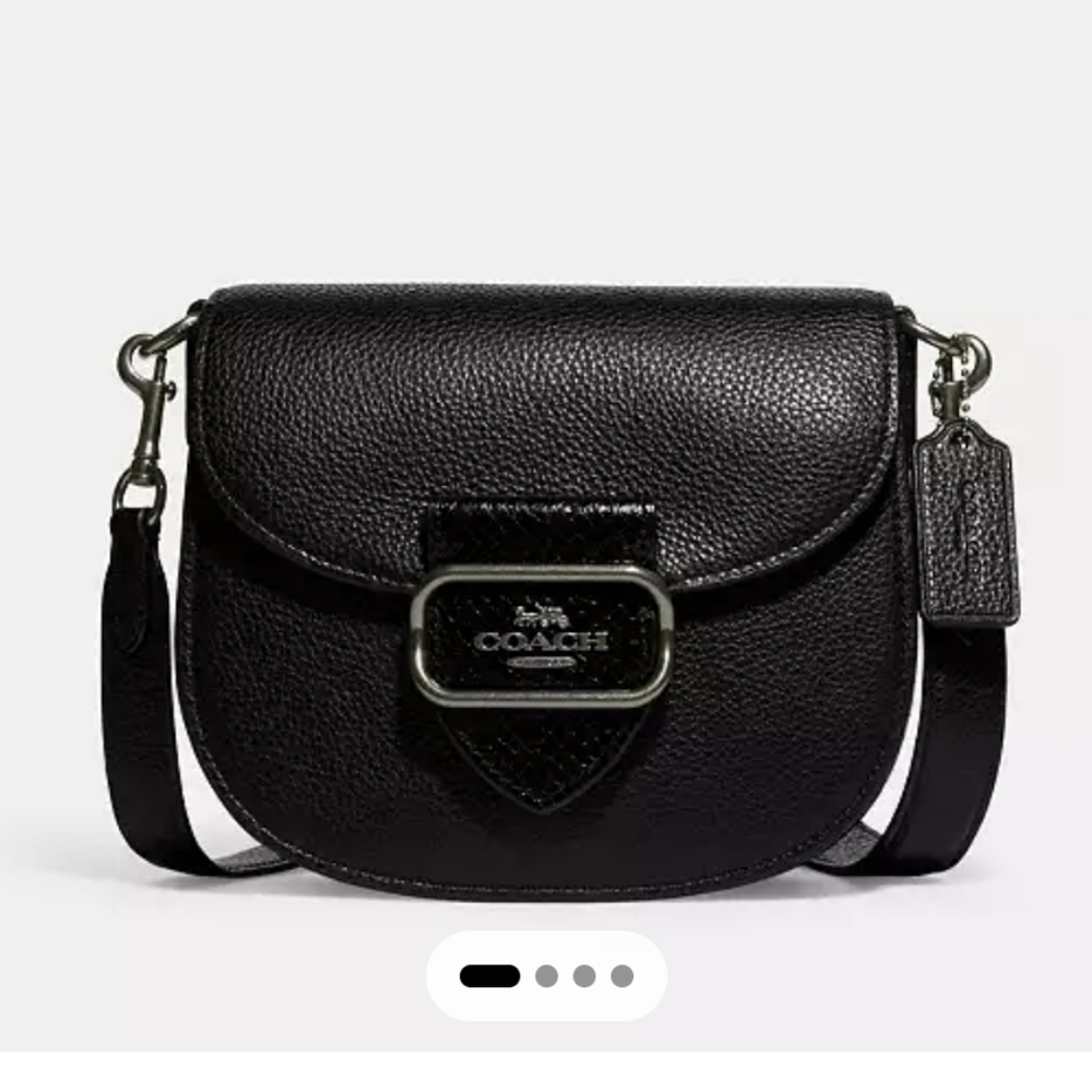 Coach Morgan Saddle Bag Black Leather Crossbody Bag - NWOT
